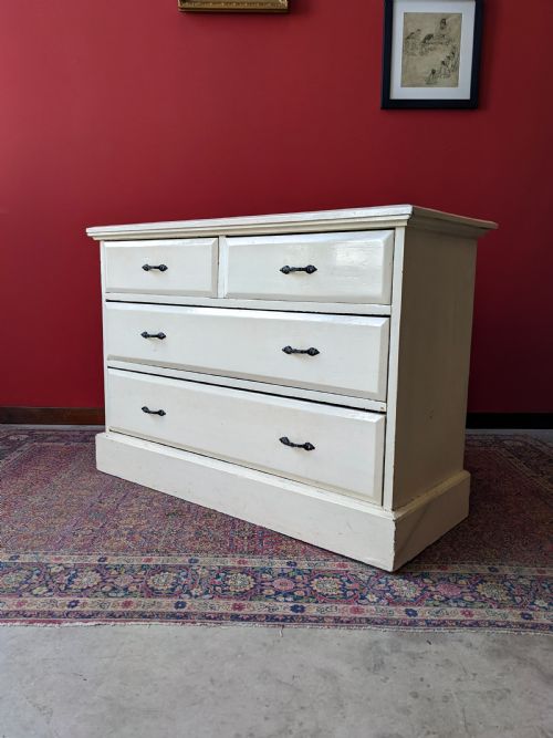 Antique Victorian Painted Pine Chest of Drawers