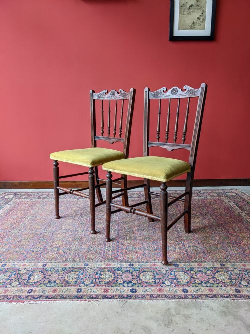 Pair of Antique Victorian Mahogany Parlour Chairs