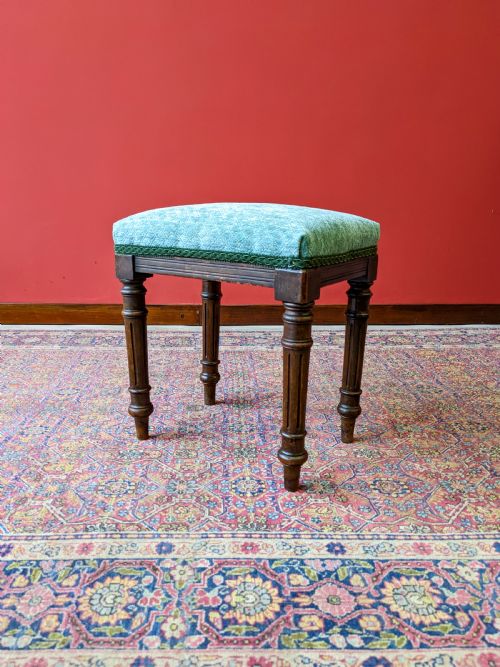 Antique 19th Century Mahogany Stool / Footstool