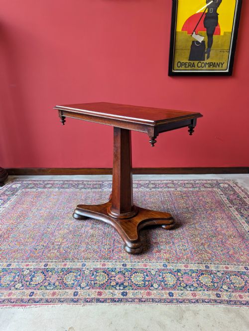 Antique Mid 19th Century Mahogany Pedestal Occasional Table