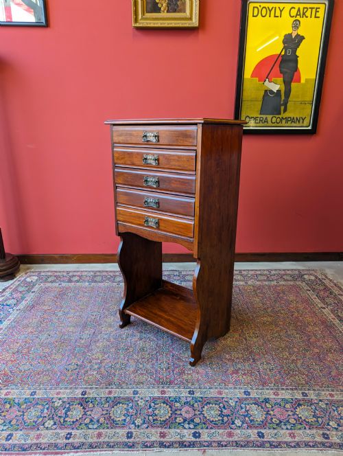 Antique Edwardian Mahogany Music Cabinet / Hall Table