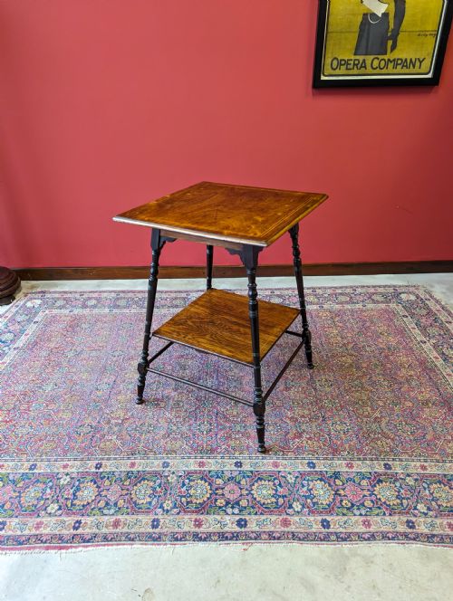 Antique 19th Century Square Rosewood Occasional Table
