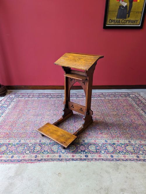Antique Early 20th Century Oak Church Kneeler / Prie Dieu