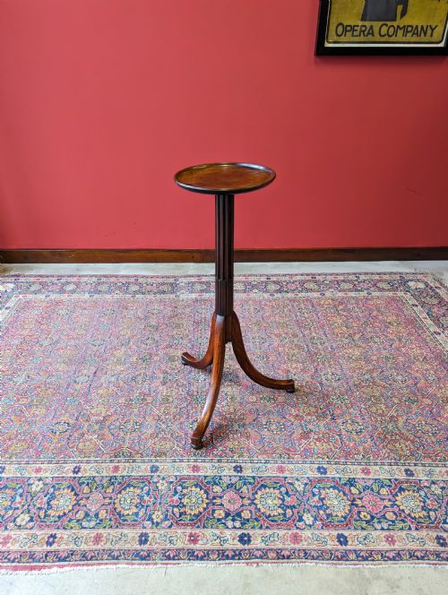 Antique 19th Century Mahogany Circular Torchere / Plant Stand
