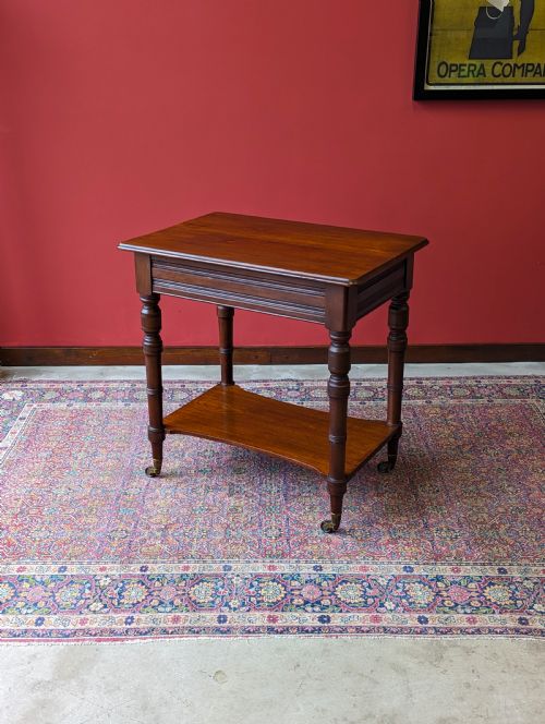 Antique 19th Century Mahogany Two Tier Occasional Table