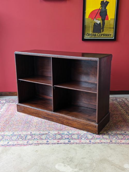 Antique Early 20th Century Open Bookcase / Record Rack