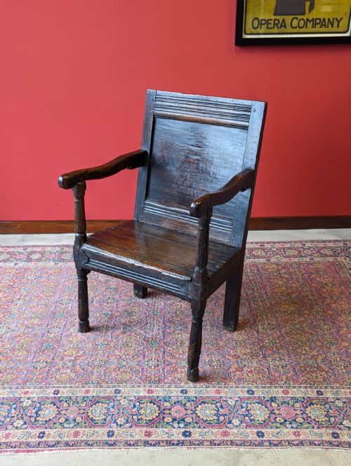 Antique 17th Century Oak Wainscot Chair
