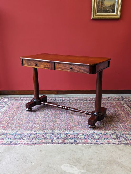 Antique Regency Period Mahogany Library Table Desk Circa 1830