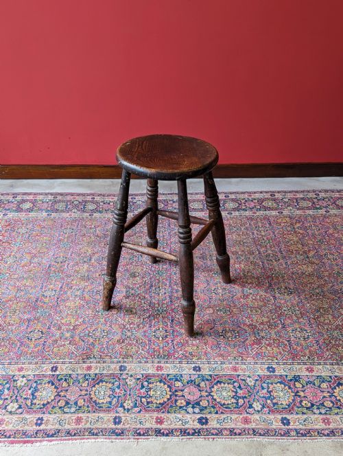 Antique Victorian Elm Stool