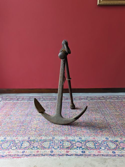 Antique Victorian Cast Iron Ships Anchor