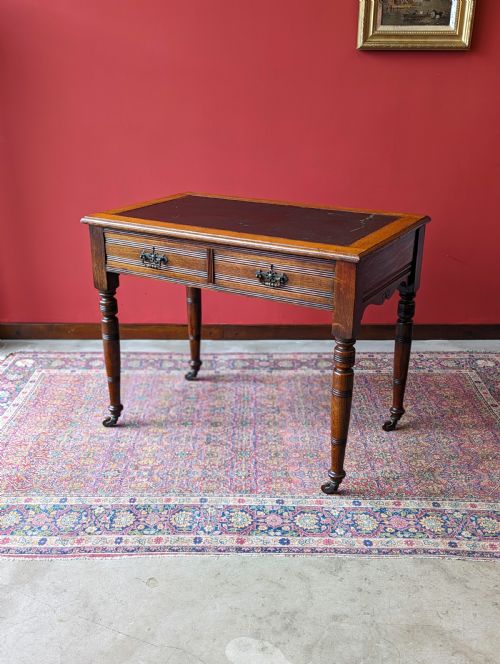 Antique Edwardian Oak Writing Table