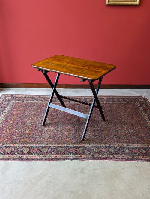 Antique Victorian Folding Pine Table