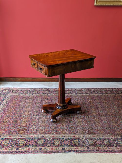 Antique 19th Century Mahogany Work Table with Drawers