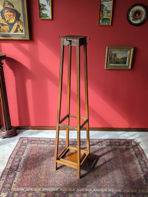 Vintage 1930’S Industrial Oak Hall Stand / Coat Stand by Astrola