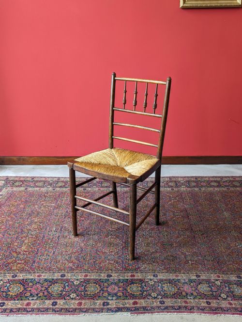 Antique 19th Century Arts & Crafts Sussex Side Chair / Desk Chair