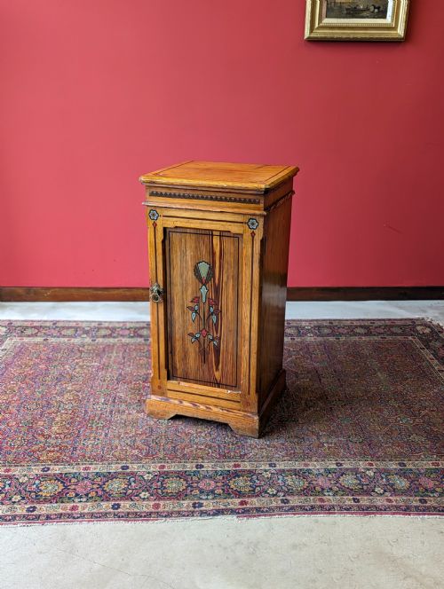 Antique Victorian Aesthetic Movement Pine Pot Cupboard / Bedside
