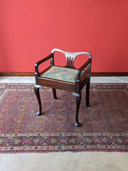 Antique Edwardian Mahogany Piano Stool