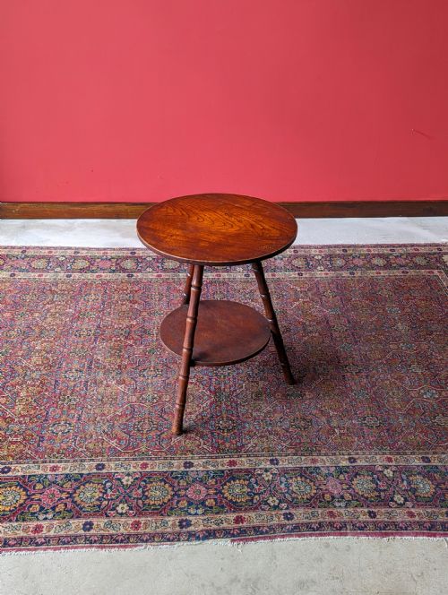Antique Arts & Crafts Early 20th Century Circular Mahogany Occasional Table