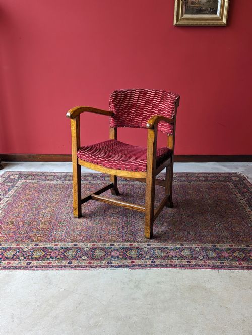 Antique Arts & Crafts Oak Desk Chair / Office Chair