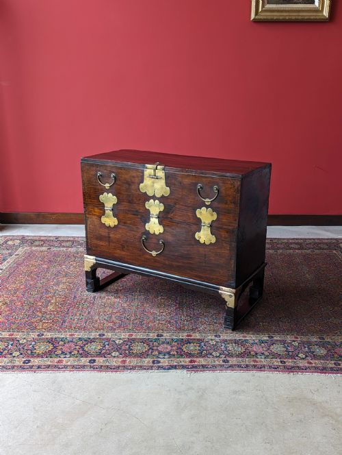 Antique Early 20th Century Korean Fall Front Chest