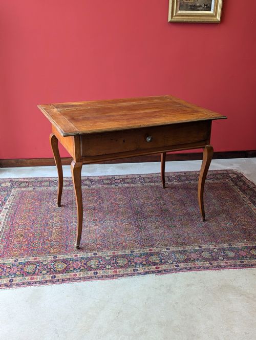 fig 2. Antique Early 19th Century Cherrywood French Side Table / Desk