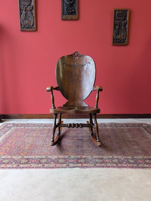 fig 1. Antique Victorian Birch Rocking Chair c.1890