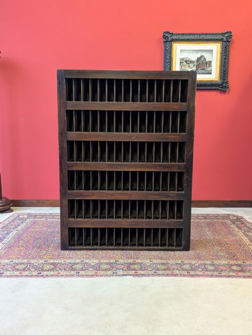 fig 1. Antique Early 20th Century Pigeonhole Shelving Sorter c.1920