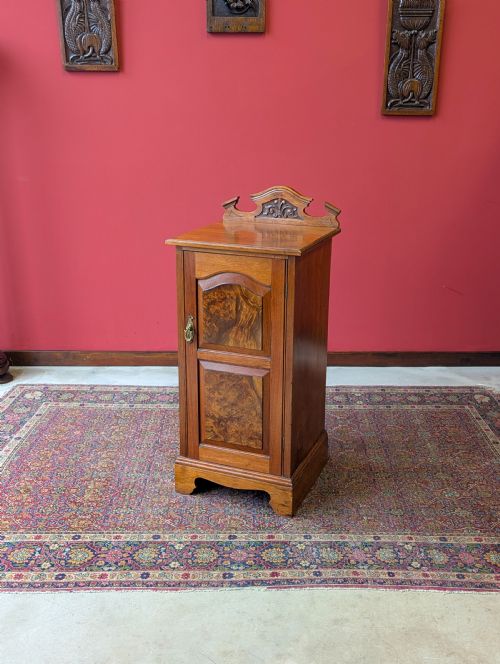 Antique Edwardian Walnut Pot Cupboard Bedside