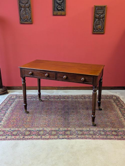 Antique Edwardian Inlaid Mahogany Writing Table