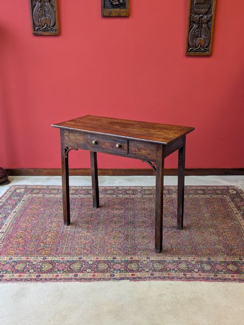 Antique Georgian 18th Century Elm Side Table Circa 1780
