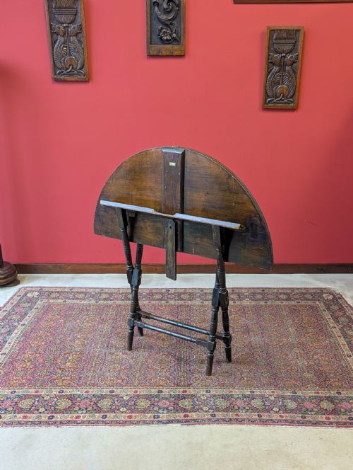 ANTIQUE VICTORIAN MAHOGANY FOLDING COACHING TABLE CAMPAIGN TABLE BY THORNTON HERNE - ADDITIONAL PHOTO 9