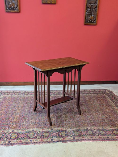 fig 1. Antique Edwardian Mahogany Arts & Crafts Side Table c.1910