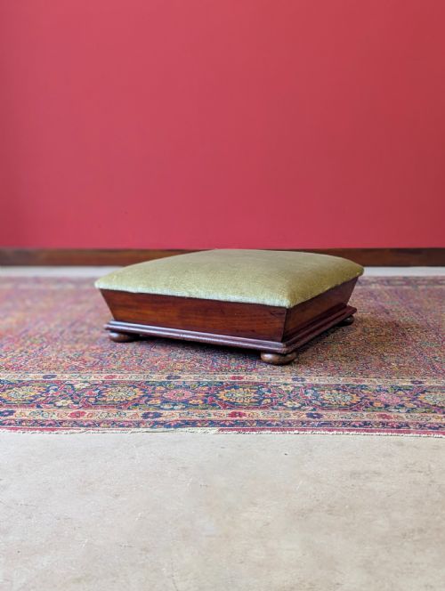 fig 1. Antique Victorian Mahogany Footstool c.1880