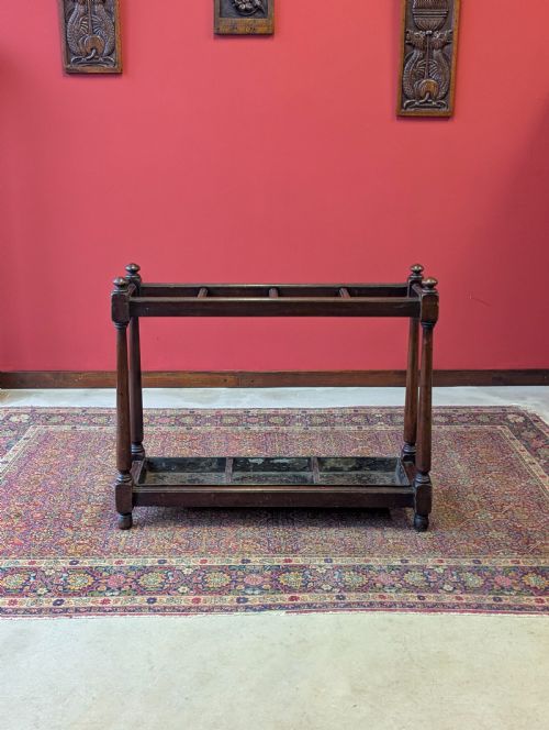 fig 1. Antique Late Victorian Mahogany Country House Stick Stand c.1890