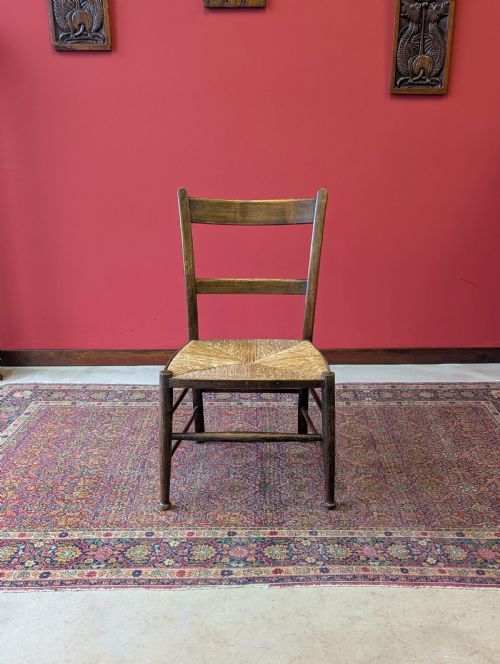 fig 1. Antique Arts and Crafts Oak Side Chair c.1890