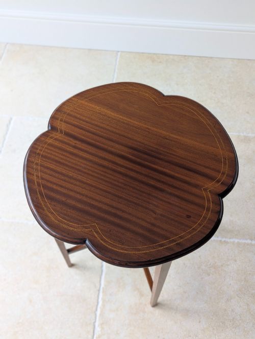 fig 1. Antique Edwardian Mahogany Quatrefoil Occasional Table c.1905