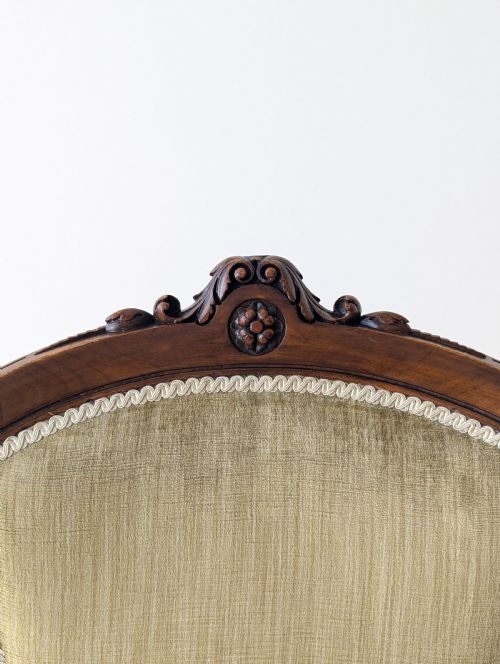 fig 2. Antique Victorian Walnut Low Bedroom Chair c.1870
