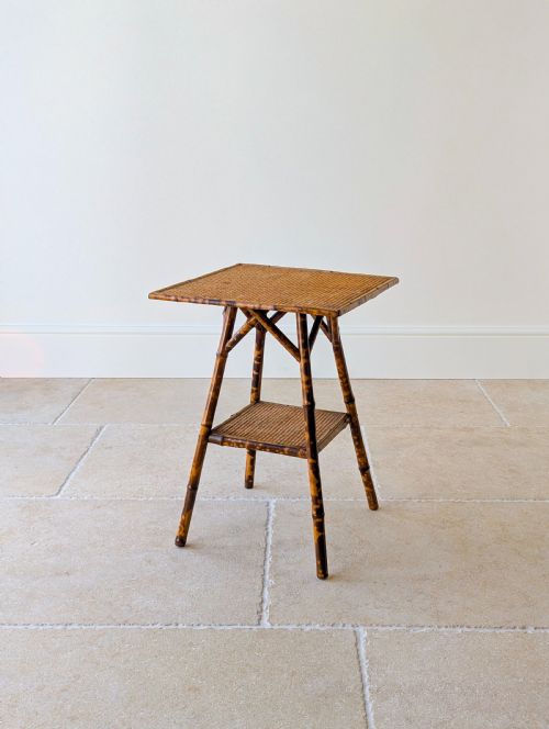 Antique Victorian Tiger Bamboo Occasional Table C.1890