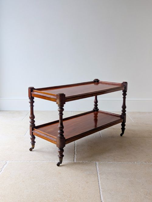 fig 2. Antique Late Victorian Mahogany Two-Tier Serving Stand c.1880