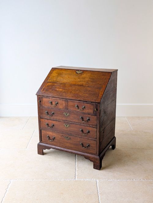 Antique George III Oak Bureau C.1780