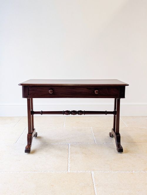 fig 2. Antique Early Victorian Irish Mahogany Library Table by J. Kerr & Co c. 1850