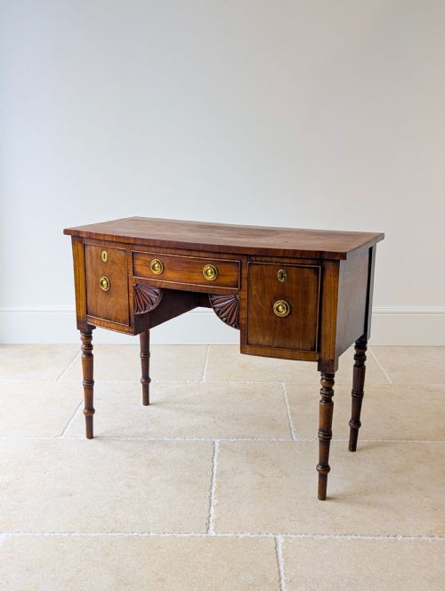fig 1. Antique Georgian Mahogany Bow-Front Side Table c.1800