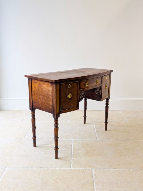fig 2. Antique Georgian Mahogany Bow-Front Side Table c.1800