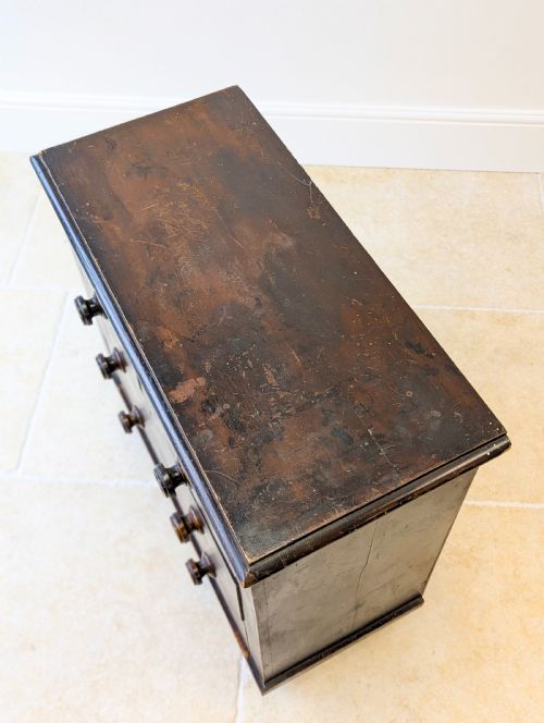 fig 1. Antique Victorian Welsh Painted Pine Chest of Drawers c.1860