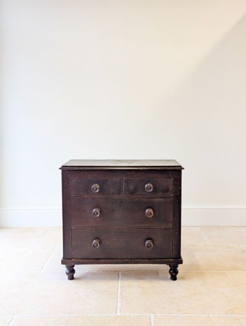 fig 2. Antique Victorian Welsh Painted Pine Chest of Drawers c.1860