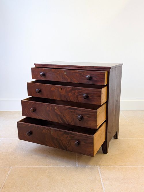 fig 2. Antique Victorian Mahogany Small Chest of Drawers c.1870