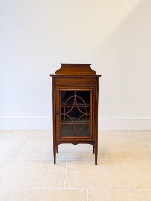 fig 1. Antique Edwardian Inlaid Mahogany Glazed Display Cabinet c.1910