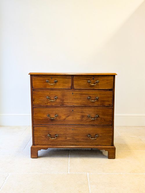 fig 2. Antique Late Georgian Satin Birch Chest of Drawers c.1810