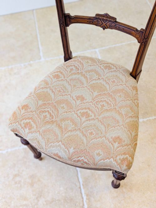 SET OF THREE ANTIQUE VICTORIAN MAHOGANY SIDE CHAIRS C1890 - ADDITIONAL PHOTO 10