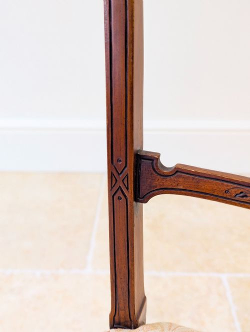 SET OF THREE ANTIQUE VICTORIAN MAHOGANY SIDE CHAIRS C1890 - ADDITIONAL PHOTO 13